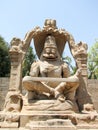 Narasimha stone statue in Hampi Royalty Free Stock Photo