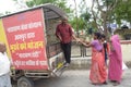 Narayan Seva Sansthan distribute food to Poor Womens. Royalty Free Stock Photo