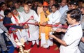BJP President Amit Shah meet disable people and visit Narayan Seva Sansthan Royalty Free Stock Photo