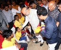 BJP President Amit Shah meet disable people and visit Narayan Seva Sansthan Royalty Free Stock Photo