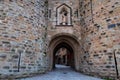 Narbonnaise towers and door, fortified city of Carcassonne, Aude, Occitanie region, France