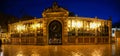 Narbonne big market at night Royalty Free Stock Photo