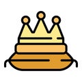 Narcissism crown pillow icon vector flat