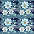 Narcissus daffodils seamless floral pattern. Springtime. Vector