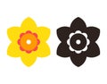Narcissus - flower icon set