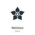 Narcissus vector icon on white background. Flat vector narcissus icon symbol sign from modern nature collection for mobile concept