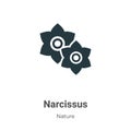 Narcissus vector icon on white background. Flat vector narcissus icon symbol sign from modern nature collection for mobile concept