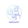 Narcolepsy blue gradient concept icon