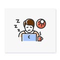 Narcolepsy color icon Royalty Free Stock Photo