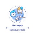 Narcolepsy concept icon Royalty Free Stock Photo