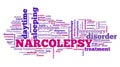 Narcolepsy words Royalty Free Stock Photo