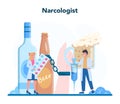 Narcologist concept. Professional medical specialist. Drug and tobacco