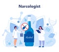 Narcologist concept. Professional medical specialist treat human