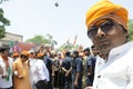 Narendra Modi in Varanasi. Royalty Free Stock Photo