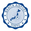 Narita Airport Tokyo stamp.