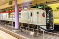 Narita Express NEX is a fast train waits for passengers at Narita international airport connecting Narita Airport to the heart Royalty Free Stock Photo