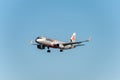 NARITA - JAPAN, JANUARY 25, 2017: Jetstar Airplane Landing in International Narita Airport, Japan.