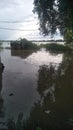 Narmada river swelled by heavy rain