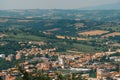 Narni Scalo Terni, Umbria, Italy - View of the industrial part of the city, highway bridge, distant view