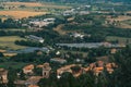 Narni Scalo Terni, Umbria, Italy - View of the industrial part of the city, solar power plant, distant view