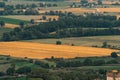 Narni Scalo Terni, Umbria, Italy - View of the industrial part of the city, yellow fields, agriculture, distant view