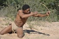 Naro-Bushmen near Ghanzi in the Central Kalahari Royalty Free Stock Photo