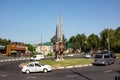 NARO-FOMINSK, RUSSIA - AUG. 2017: Victory Square in Naro-Fominsk