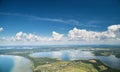 Naroch lake aerial drone view