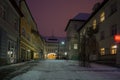 Narodna ulica street at Banska Bystrica during winter