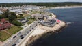 The Narragansett Towers & Town Beach, Narragansett, Rhode Island Royalty Free Stock Photo