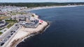 The Narragansett Towers & Town Beach, Narragansett, Rhode Island Royalty Free Stock Photo