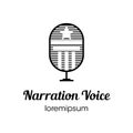 Narration voice logo or symbol template design