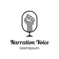 Narration voice logo or symbol template design