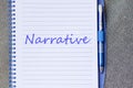 Narrative write on notebook