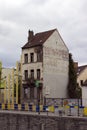 A narrow abandoned house at the Brussels Canal in Brussels