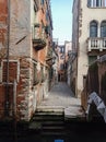 Narrow access corridor in Venice Royalty Free Stock Photo