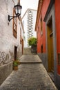 Narrow alley in the Canarian village Tenerife