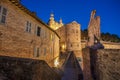 Narrow alley in the center of the city of Urbino