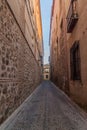Narrow alley in the center of Toledo, Spa Royalty Free Stock Photo