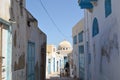 Narrow alley in a century old desert town