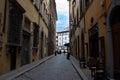 Narrow alley in the city center of Florence, Tuscany, Italy Royalty Free Stock Photo