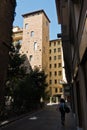 Narrow alley at downtown of Florence in Tuscany Royalty Free Stock Photo