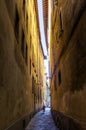 Narrow alley in Florence, Italy Royalty Free Stock Photo