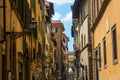 Narrow alley in the old town of Florence Royalty Free Stock Photo