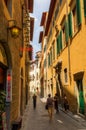 Narrow alley in the old town of Florence, Italy Royalty Free Stock Photo