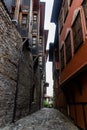 Narrow alley in the Old town of Plovdiv, Bulgar Royalty Free Stock Photo
