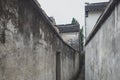 Narrow alley in old town of Tongli, China Royalty Free Stock Photo