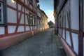 Narrow Alley In Seligenstadt Royalty Free Stock Photo