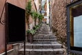 Narrow alley of Taormina, Sicily Royalty Free Stock Photo