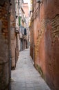 A narrow alley in Venice Royalty Free Stock Photo